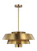 Generation Lighting Brisbin Large Pendant Burnished Brass Finish With Burnished Brass Steel Shade (EP1081BBS)