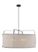 Generation Lighting Dunne Wide Pendant Aged Iron Finish With Natural Linen Fabric Shade (EP1114AI)