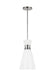 Generation Lighting Heath Small Pendant Polished Nickel Finish With Matte White Steel Shade (EP1221MWTPN)