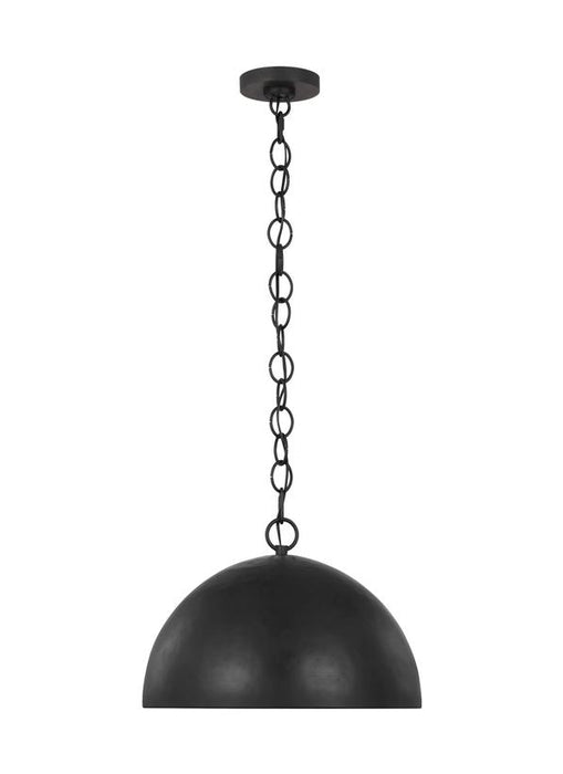 Generation Lighting Ellen Degeneres Whare 1-Light Medium Pendant In Aged Iron Finish With Aged Iron Steel Shade (EP1241AI)