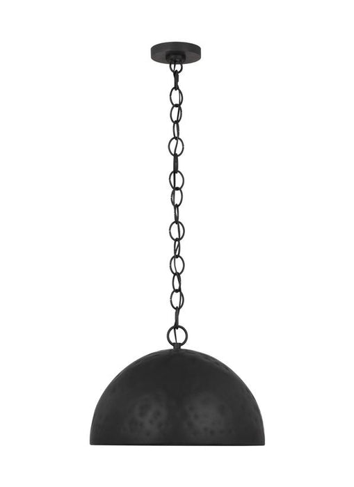 Generation Lighting Ellen Degeneres Whare 1-Light Large Pendant In Aged Iron Finish With Aged Iron Steel Shade (EP1251AI)