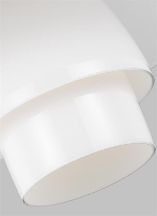 Generation Lighting Rossie Pendant Burnished Brass Finish With Milk White Glass Shade (EP1271BBS)