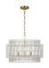 Generation Lighting Ellen Degeneres Elio 4-Light Medium Hanging Shade Pendant In Burnished Brass Finish With White Wash Bamboo Shade (EP1394BBS)