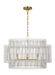 Generation Lighting Ellen Degeneres Elio 4-Light Large Hanging Shade Pendant In Burnished Brass Finish With White Wash Bamboo Shade (EP1404BBS)