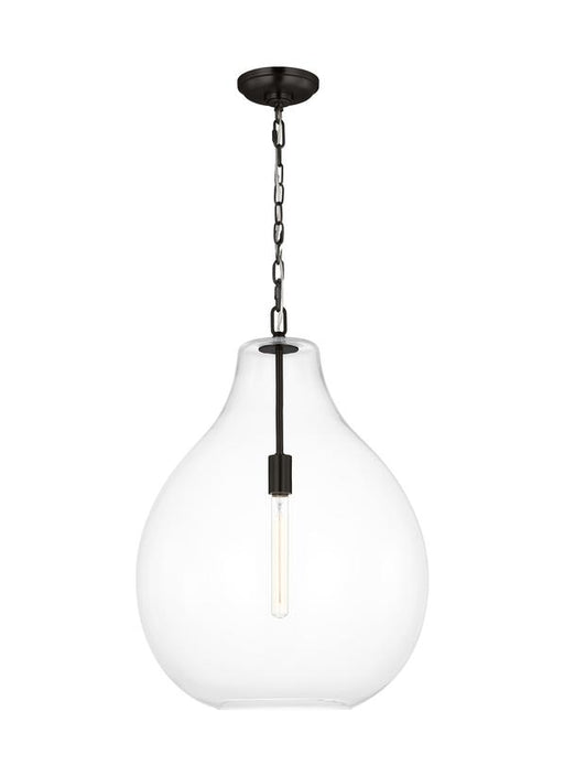 Generation Lighting Ellen Degeneres Magnus 1-Light Extra Large Pendant In Aged Iron Finish With Clear Glass Shade (EP1441AI)