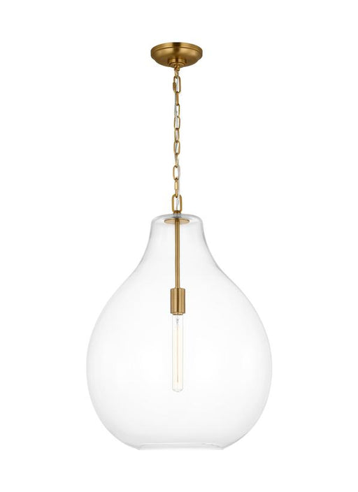 Generation Lighting Ellen Degeneres Magnus 1-Light Extra Large Pendant In Burnished Brass Finish With Clear Glass Shade (EP1441BBS)