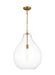 Generation Lighting Ellen Degeneres Magnus 1-Light Extra Large Pendant In Burnished Brass Finish With Clear Glass Shade (EP1441BBS)