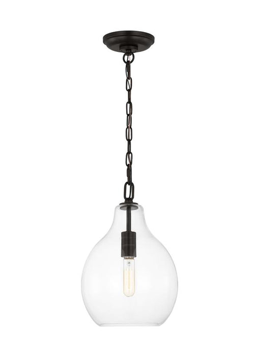 Generation Lighting Ellen Degeneres Magnus 1-Light Large Pendant In Aged Iron Finish With Clear Glass Shade (EP1451AI)