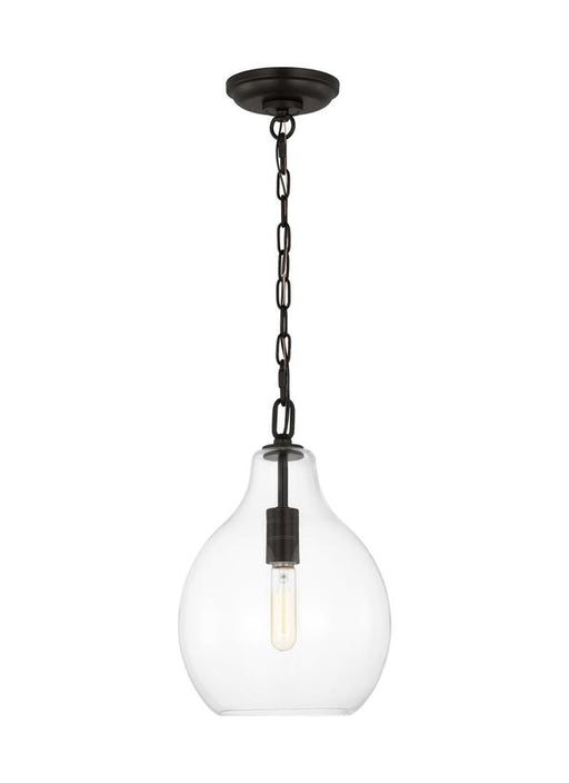 Generation Lighting Ellen Degeneres Magnus 1-Light Large Pendant In Aged Iron Finish With Clear Glass Shade (EP1451AI)