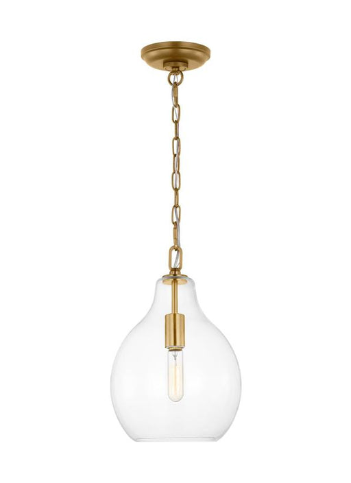 Generation Lighting Ellen Degeneres Magnus 1-Light Large Pendant In Burnished Brass Finish With Clear Glass Shade (EP1451BBS)