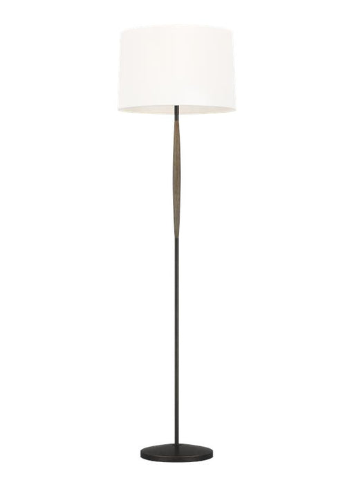 Generation Lighting Ferrelli Floor Lamp Weathered Oak Wood Finish With White Linen Shade (ET1101WDO1)