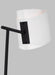 Generation Lighting Paerero Modern 1-Light LED Medium Task Floor Lamp In Aged Iron Grey Finish With White Paper Shade (ET1501AI1)