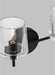 Generation Lighting Marietta Industrial Indoor Dimmable 2-Light Vanity In An Aged Iron Finish With A Clear Glass Shade (EV1002AI)