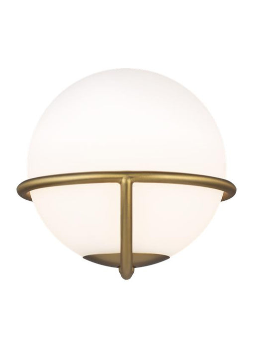 Generation Lighting Apollo Sconce Burnished Brass Finish With White Opal Etched Glass (EW1031BBS)