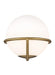 Generation Lighting Apollo Sconce Burnished Brass Finish With White Opal Etched Glass (EW1031BBS)