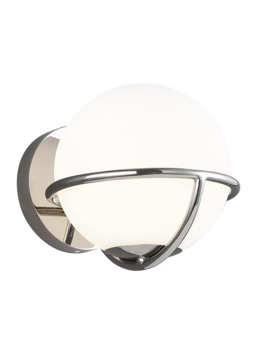 Generation Lighting Apollo Sconce Polished Nickel Finish With White Opal Etched Glass (EW1031PN)