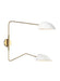 Generation Lighting Jane Double Task Sconce Matte White Finish With Matte White Steel Shades (EW1072MWT)