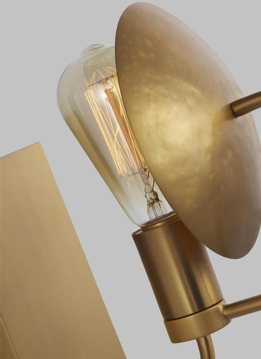Generation Lighting Whare Sconce Burnished Brass Finish With Burnished Brass Steel Shade (EW1151BBS)