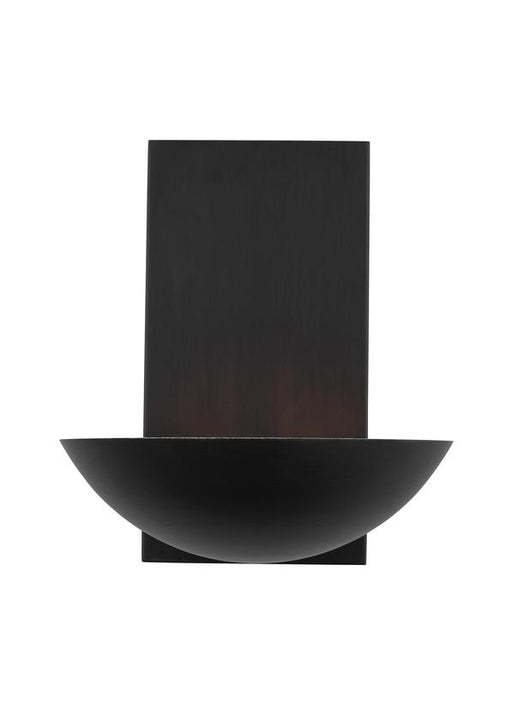 Generation Lighting Ellen Degeneres Nevel 1-Light Medium Sconce In Aged Iron Finish With Aged Iron Steel Shade (EW1181AI)