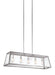 Generation Lighting Harrow Linear Chandelier Polished Nickel Finish With Clear Seeded Glass And Clear Seeded Glass (F3073/5PN)
