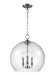 Generation Lighting Lawler Orb Pendant Satin Nickel Finish With Clear Glass (F3155/3SN)