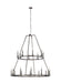 Generation Lighting Landen Extra Large Two-Tier Chandelier Smith Steel Finish (F3217/20SMS)