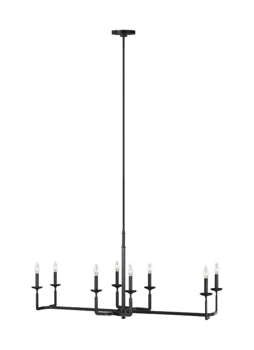 Generation Lighting Ansley Linear Chandelier 120V Aged Iron (F3292/8AI)