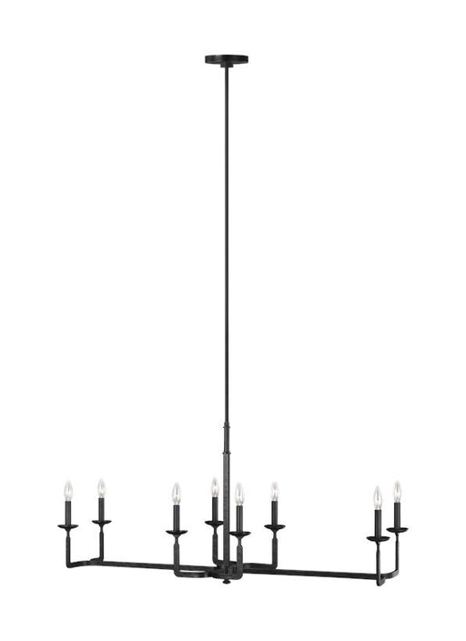 Generation Lighting Ansley Linear Chandelier 120V Aged Iron (F3292/8AI)