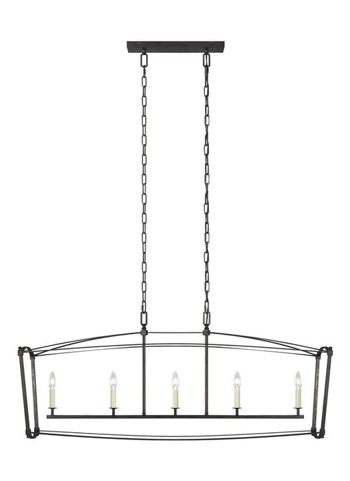 Generation Lighting Thayer Linear Chandelier Smith Steel Finish (F3326/5SMS)