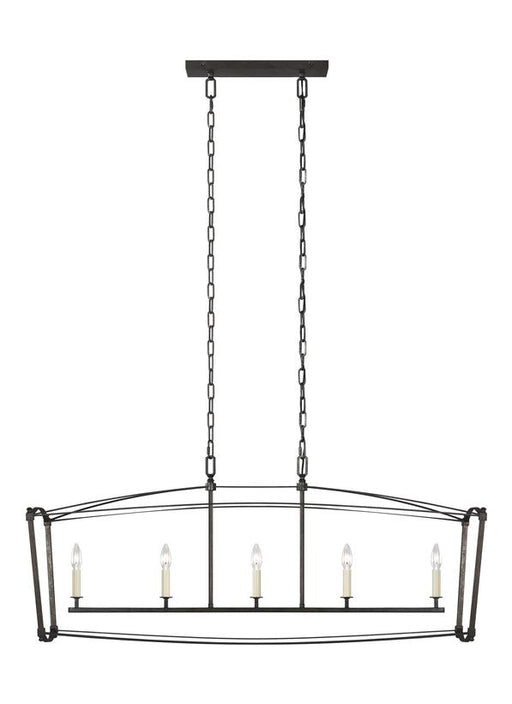 Generation Lighting Thayer Linear Chandelier Smith Steel Finish (F3326/5SMS)