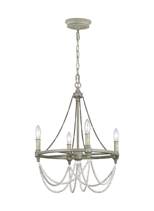 Generation Lighting Beverly Small Chandelier French Washed Oak/Distressed White Wood Finish (F3331/4FWO/DWW)