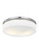 Generation Lighting Issen Flush Mount Chrome Finish With White Opal Etched Glass (FM504CH)