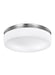 Generation Lighting Issen Flush Mount Satin Nickel Finish With White Opal Etched Glass (FM504SN)