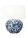 Generation Lighting Nan Table Lamp Semi Matte Navy Blue Finish With White Linen Fabric Shade (HT1011WLSMNB1)