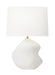 Generation Lighting Hable Broxton 1-Light Table Lamp In Matte White Ceramic Finish With White Linen Fabric Shade (HT1091MWC1)