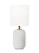 Generation Lighting Hable Fanny 1-Light Table Lamp In Matte White Ceramic Finish With White Linen Fabric Shade (HT1141MWC1)