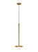 Generation Lighting Nodes Tall Pendant Burnished Brass Finish With Milk White Steel/Glass Diffuser (KP1011BBS)