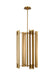 Generation Lighting Carson 4-Light Pendant Burnished Brass Finish With White Acrylic Diffusers (KP1104BBS)