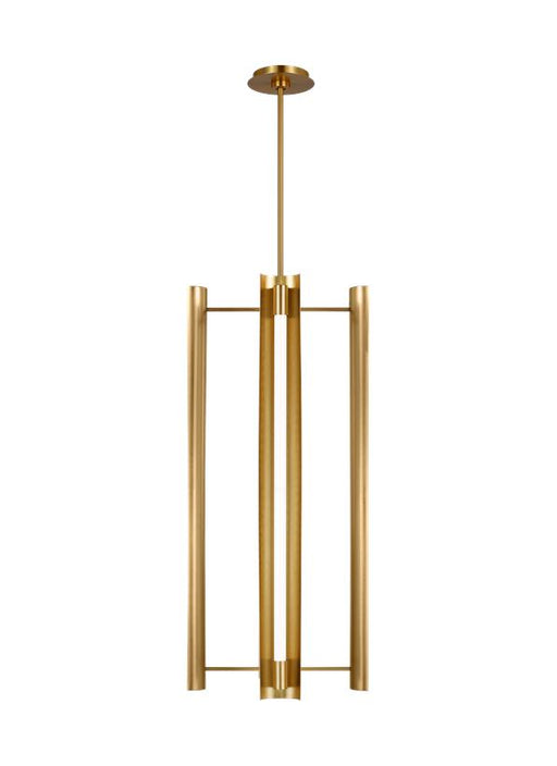 Generation Lighting Carson 4-Light Tall Pendant Burnished Brass Finish With White Acrylic Diffusers (KP1114BBS)