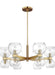 Generation Lighting Londyn Small Chandelier Burnished Brass with Clear Glass Finish With Clear Glass Shades And Clear Glass Shades (KSC10212BBSCG)