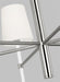 Generation Lighting Monroe Medium Chandelier Polished Nickel Finish With White Linen Fabric Shades (KSC1086PNGW)