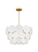 Generation Lighting Kate Spade Emery 12-Light Dimmable Chandelier Ceiling Pendant Light In Burnished Brass Finish With Glass Shades (KSC10912BBS)