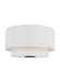 Generation Lighting Kate Spade Sawyer 3-Light Dimmable Ceiling Flush Mount In Midnight Black Finish With White Linen Fabric Shade (KSF1043MBK)