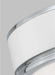 Generation Lighting Monroe LED Flush Mount Polished Nickel Finish With Milk White Glass Shade (KSF1061PNGW)