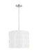 Generation Lighting Dottie Large Pendant Polished Nickel Finish With Etched Glass Diffuser And Matte White Steel Shade (KSP1003PN)
