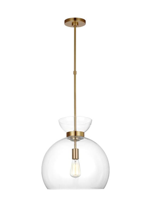 Generation Lighting Londyn Round Pendant Burnished Brass with Clear Glass Finish With Clear Glass Shade And Clear Glass Shade (KSP1021BBSCG)