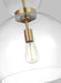 Generation Lighting Londyn Round Pendant Burnished Brass with Clear Glass Finish With Clear Glass Shade And Clear Glass Shade (KSP1021BBSCG)