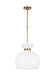 Generation Lighting Londyn Round Pendant Burnished Brass with Milk White Glass With Milk White Glass Shade/Milk White Glass Shade (KSP1021BBSMG)