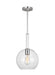 Generation Lighting Monroe Round Pendant Polished Nickel Finish With Clear Glass Shade (KSP1061PNGW)