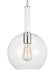 Generation Lighting Monroe Round Pendant Polished Nickel Finish With Clear Glass Shade (KSP1061PNGW)